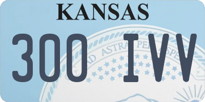 KS license plate 300IVV