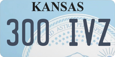 KS license plate 300IVZ