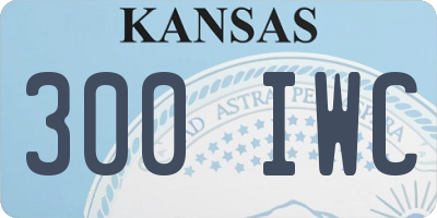 KS license plate 300IWC