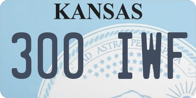 KS license plate 300IWF