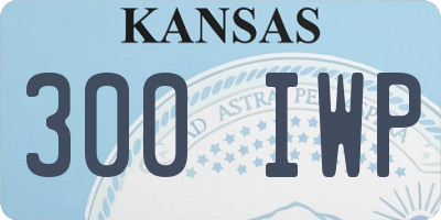 KS license plate 300IWP