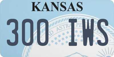 KS license plate 300IWS