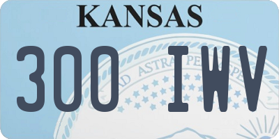 KS license plate 300IWV