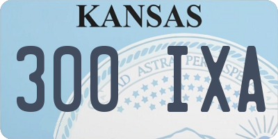 KS license plate 300IXA