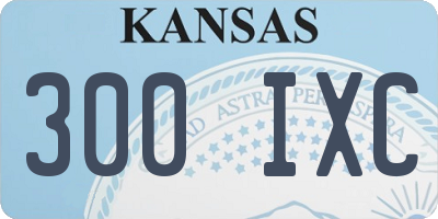 KS license plate 300IXC