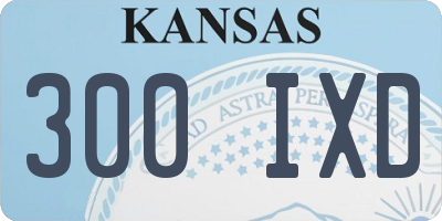 KS license plate 300IXD