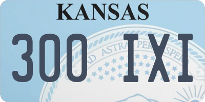 KS license plate 300IXI