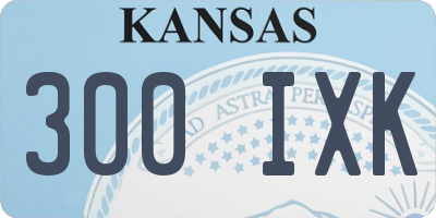 KS license plate 300IXK