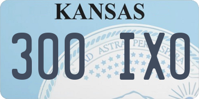 KS license plate 300IXO