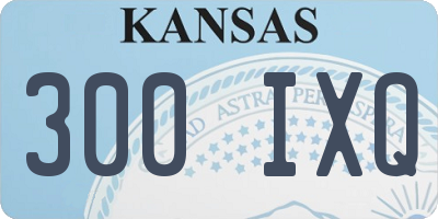 KS license plate 300IXQ