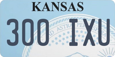 KS license plate 300IXU
