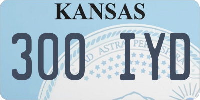 KS license plate 300IYD