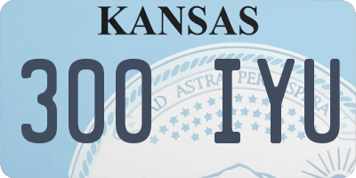 KS license plate 300IYU