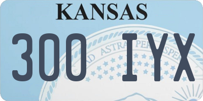 KS license plate 300IYX