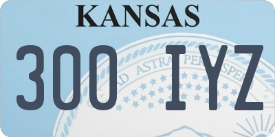 KS license plate 300IYZ