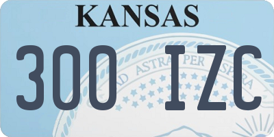 KS license plate 300IZC