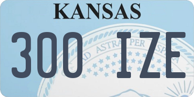 KS license plate 300IZE