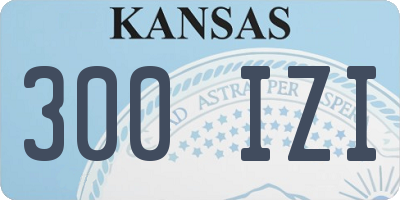 KS license plate 300IZI