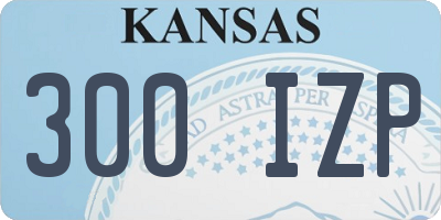 KS license plate 300IZP