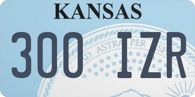 KS license plate 300IZR