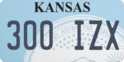 KS license plate 300IZX