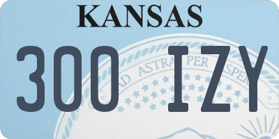 KS license plate 300IZY