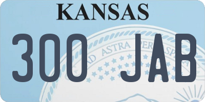 KS license plate 300JAB