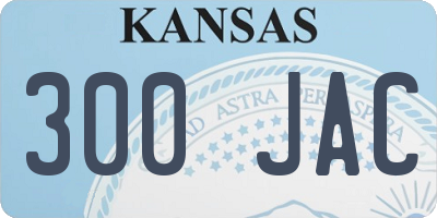 KS license plate 300JAC