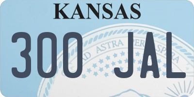 KS license plate 300JAL