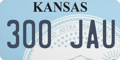 KS license plate 300JAU