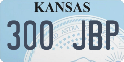 KS license plate 300JBP