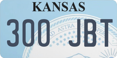 KS license plate 300JBT