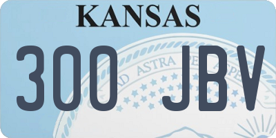 KS license plate 300JBV
