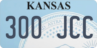 KS license plate 300JCC