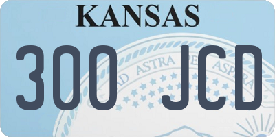 KS license plate 300JCD