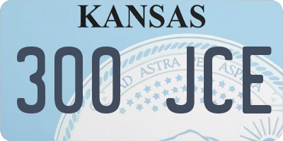 KS license plate 300JCE
