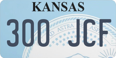 KS license plate 300JCF