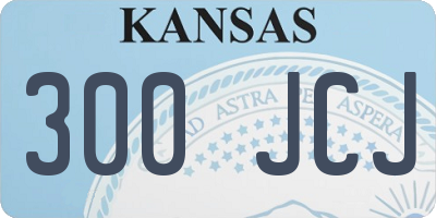 KS license plate 300JCJ