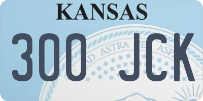 KS license plate 300JCK