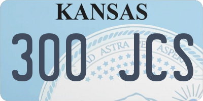 KS license plate 300JCS