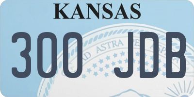 KS license plate 300JDB