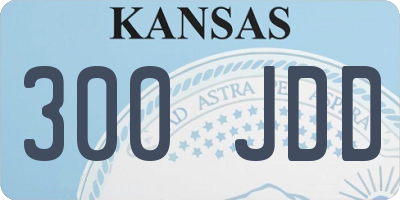 KS license plate 300JDD