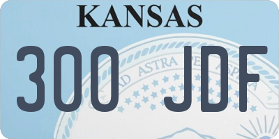 KS license plate 300JDF