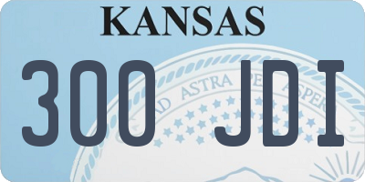 KS license plate 300JDI