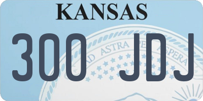 KS license plate 300JDJ