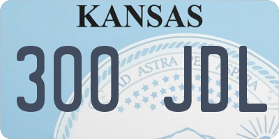 KS license plate 300JDL