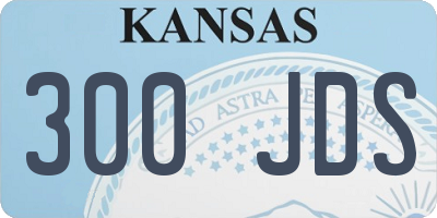 KS license plate 300JDS