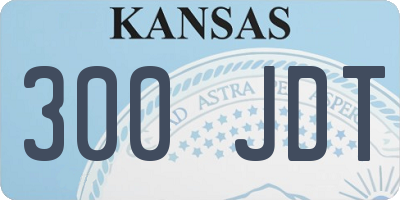 KS license plate 300JDT