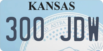KS license plate 300JDW