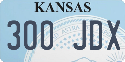 KS license plate 300JDX